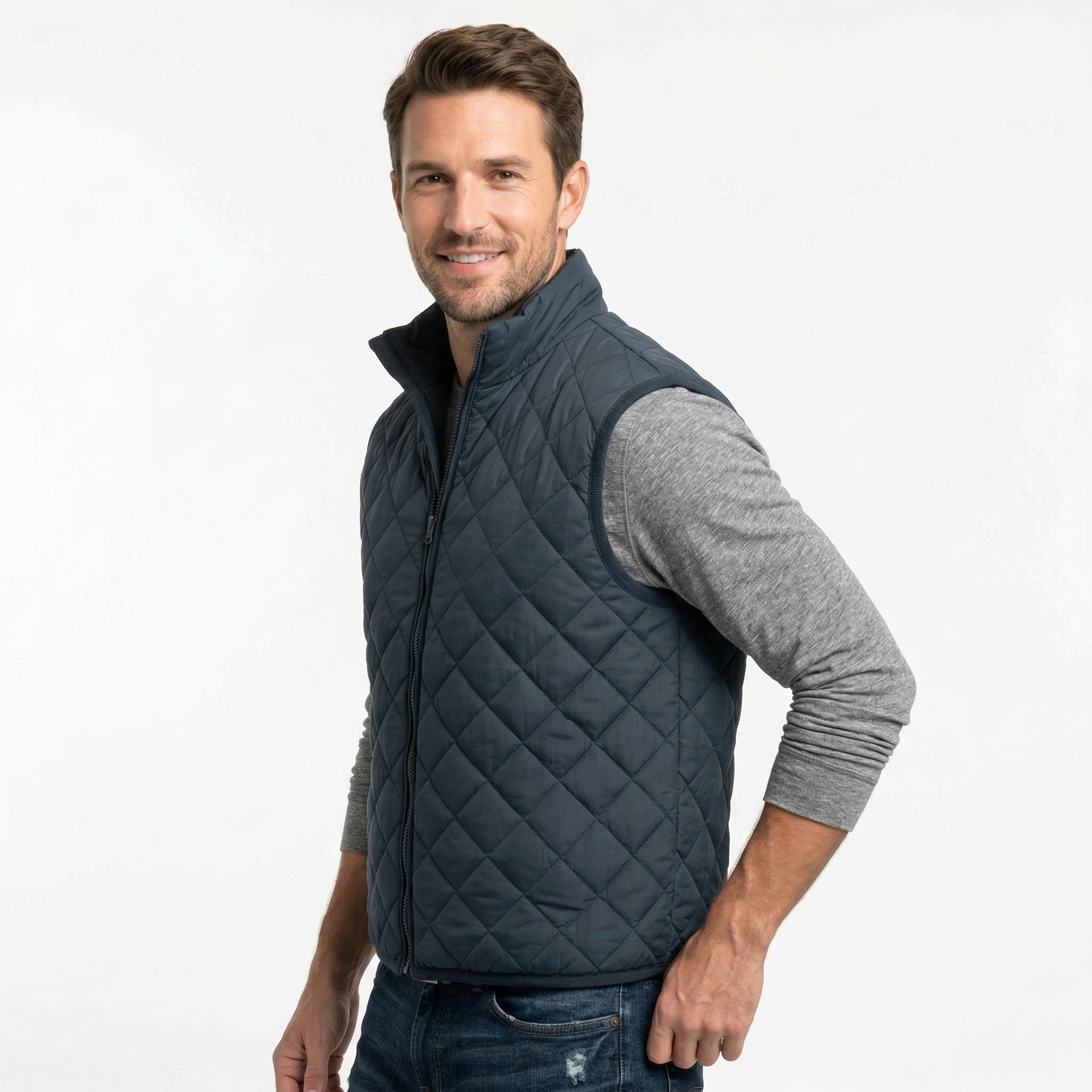 Chaleco Acolchado Rombo Men Navy