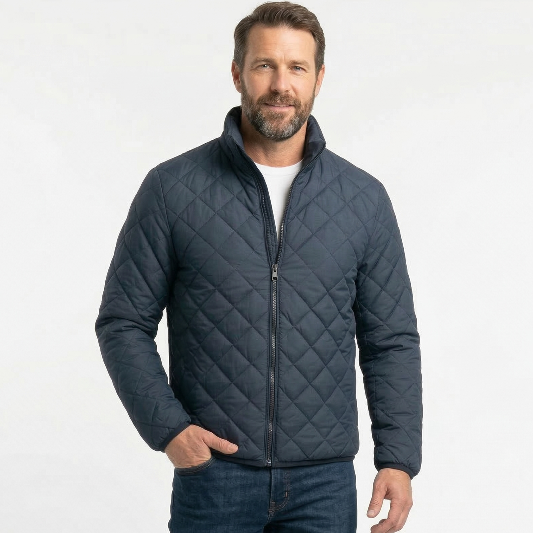 Chaqueta Acolchada Classic Rombo Men Navy