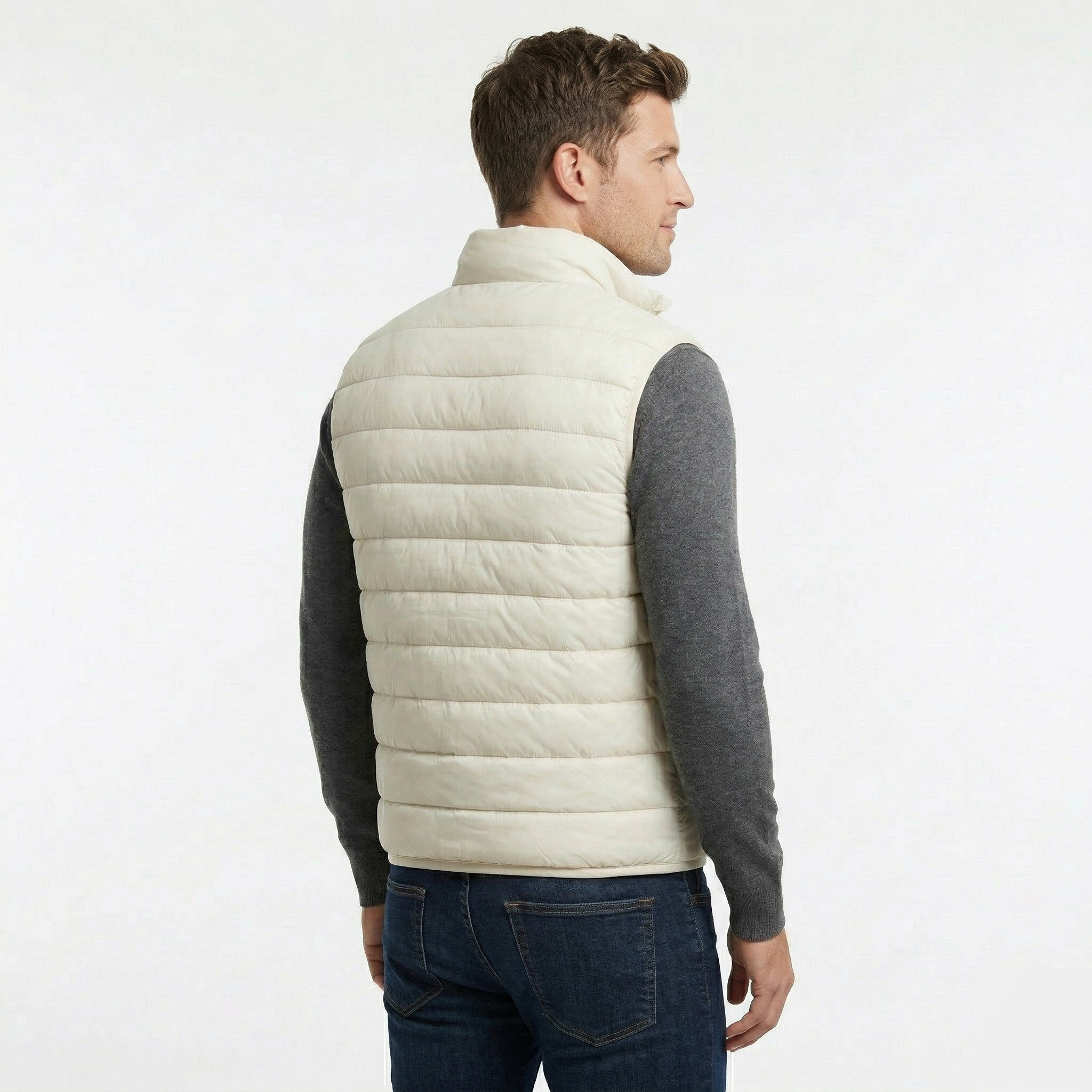 Chaleco Acolchado Líneas Men Bone