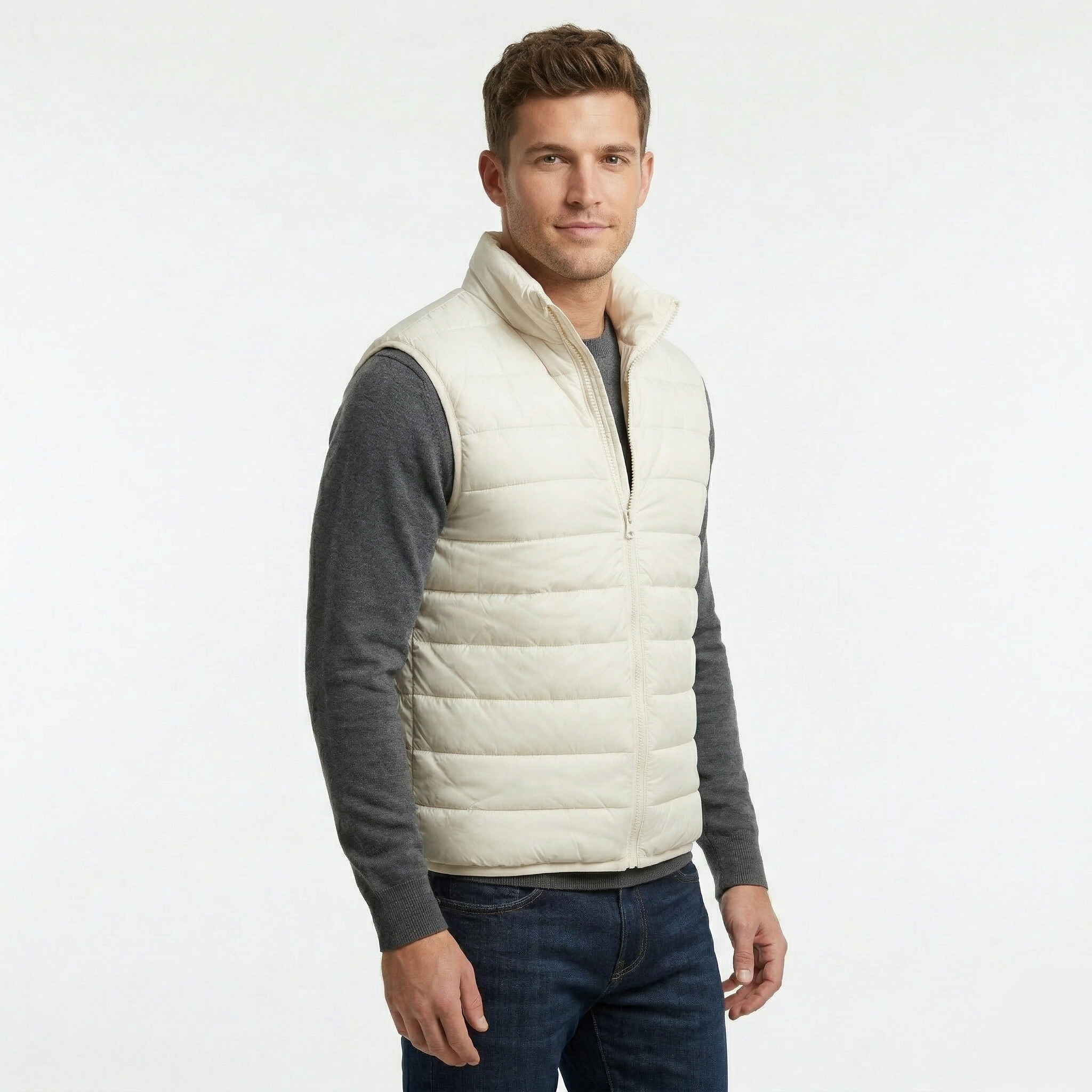 Chaleco Acolchado Líneas Men Bone