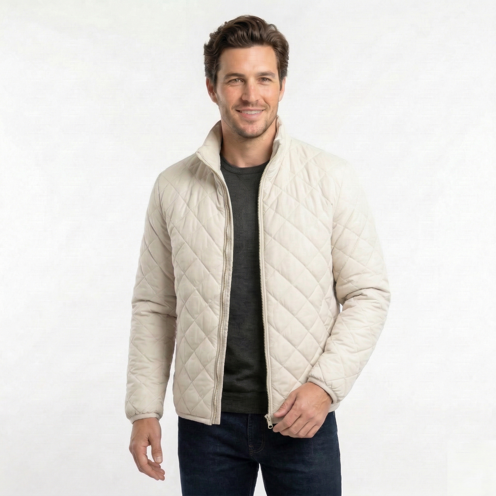 Chaqueta Acolchada Classic Men Rombo Bone