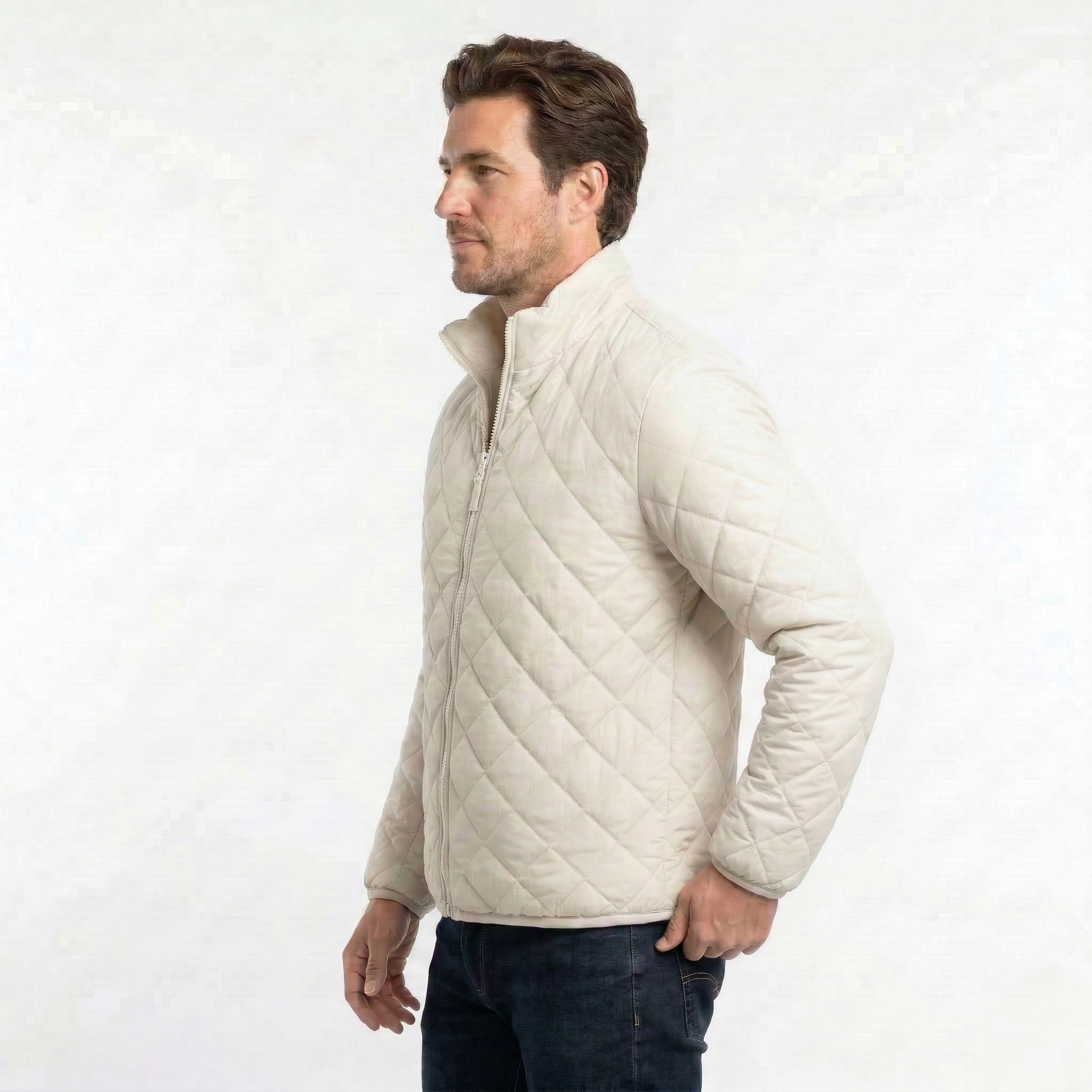 Chaqueta Acolchada Classic Men Rombo Bone