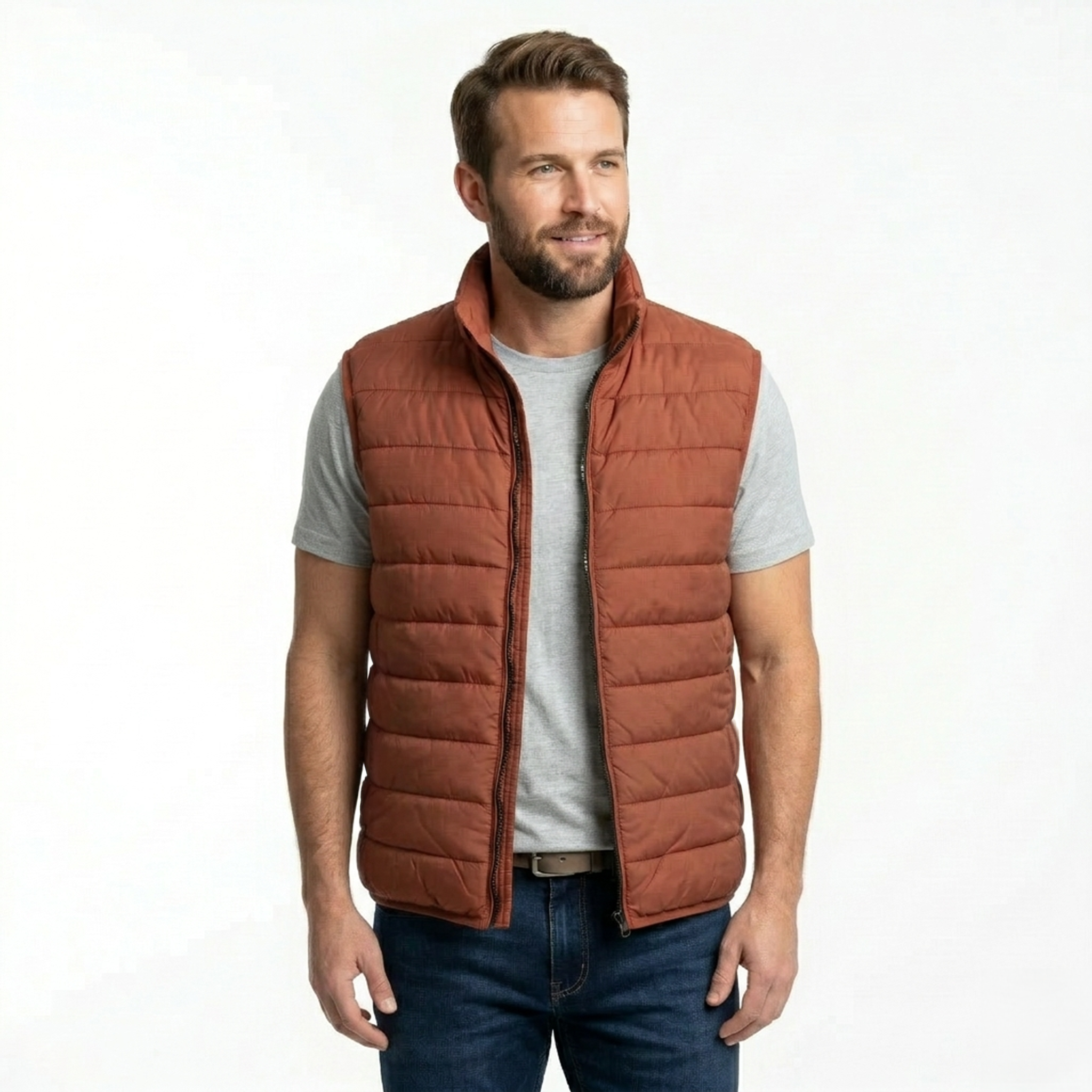 Chaleco Acolchado Línea Men Terracota