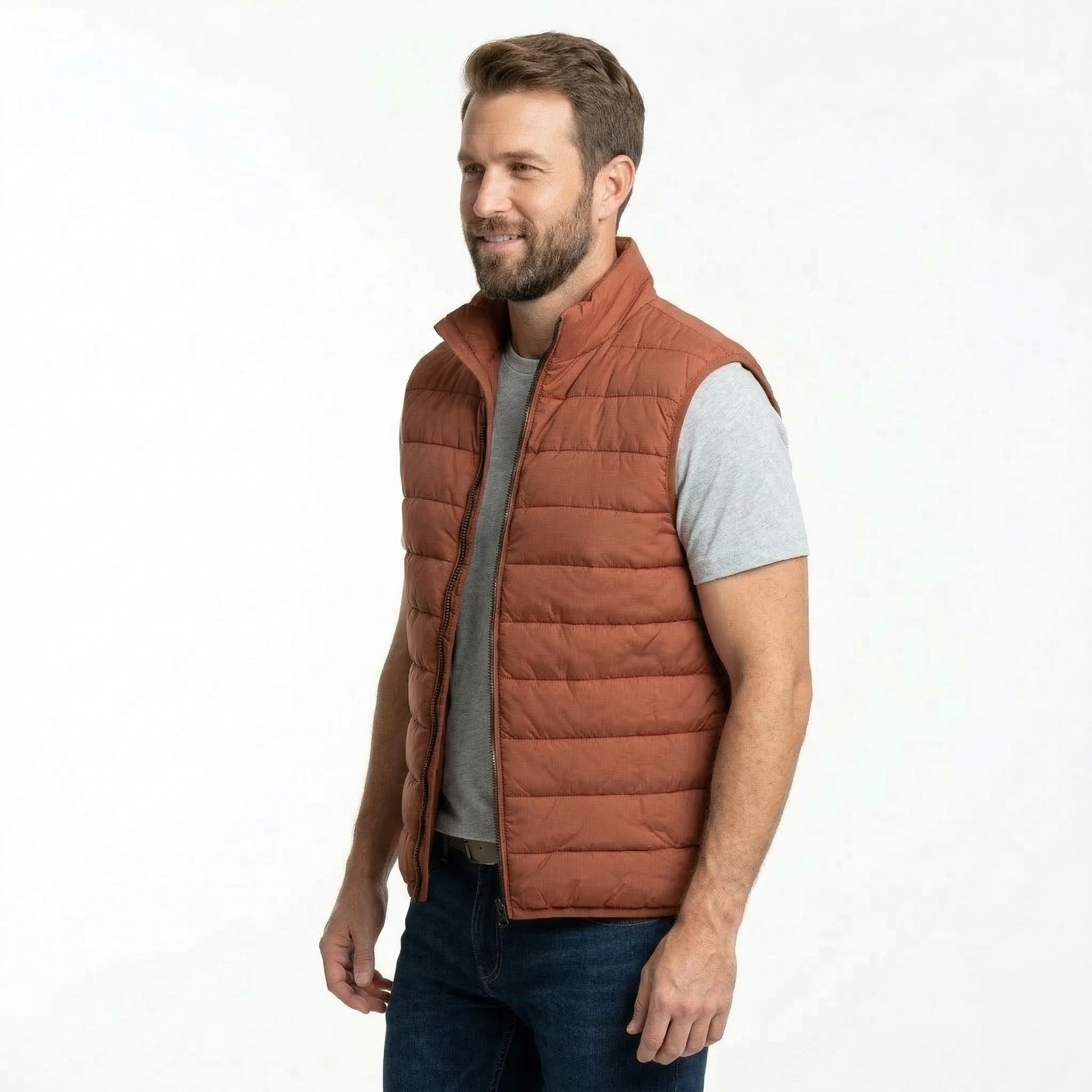 Chaleco Acolchado Línea Men Terracota
