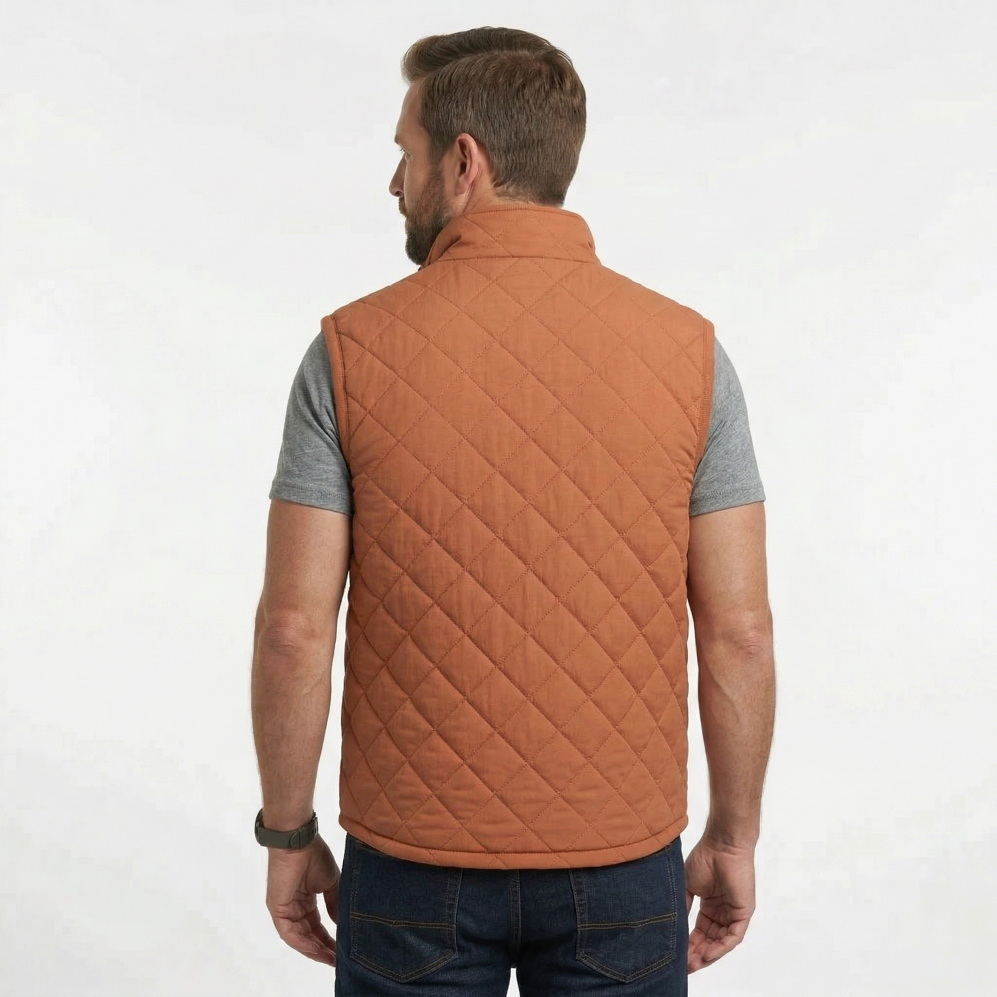 Chaleco Acolchado Rombo Men Mustard