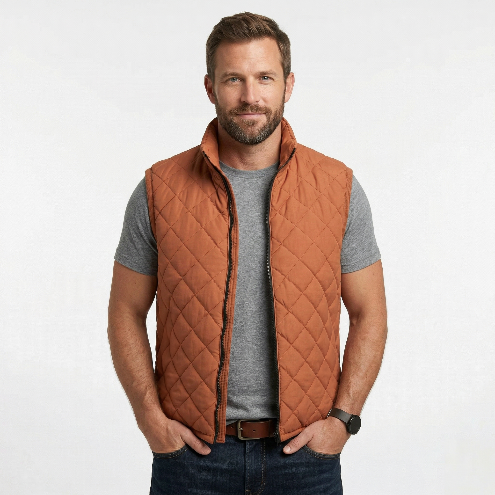 Chaleco Acolchado Rombo Men Mustard