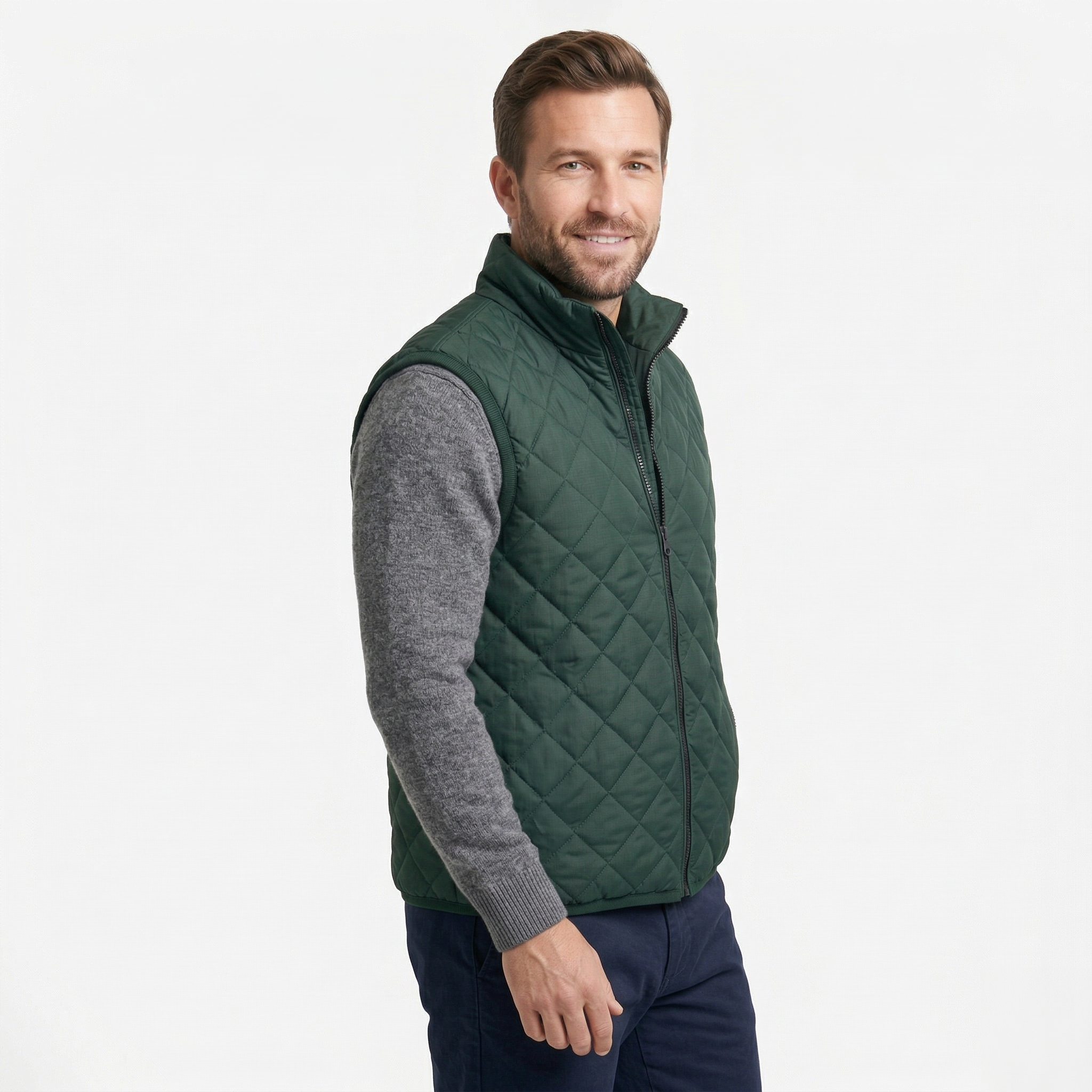 Chaleco Acolchado Rombo Men Green