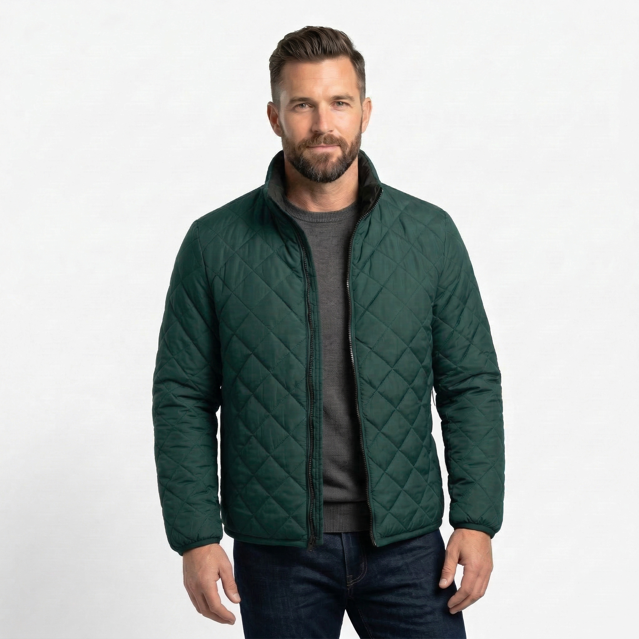 Chaqueta Acolchada Rombo Men Green