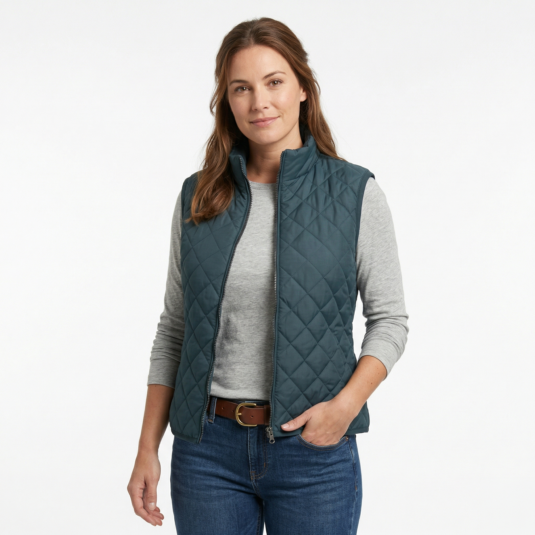 Chaleco Acolchado Rombo Women Navy