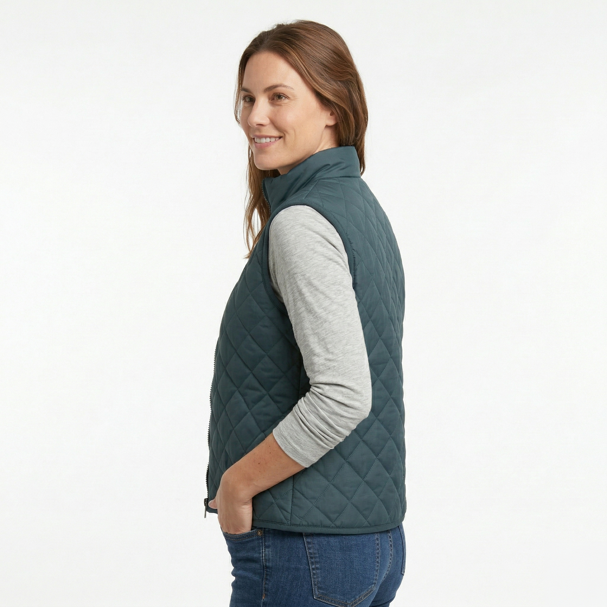 Chaleco Acolchado Rombo Women Navy