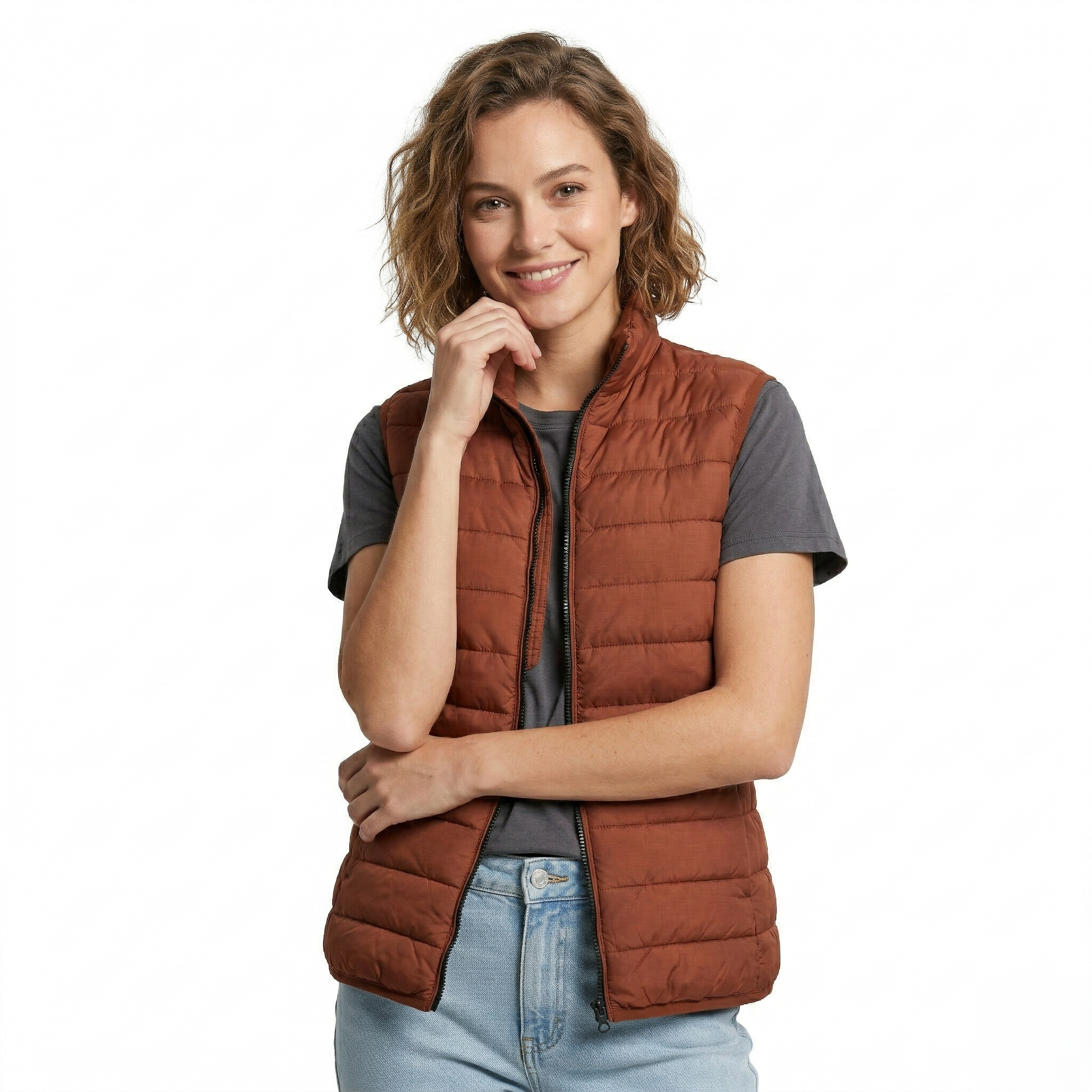 Chaleco Acolchado Women Terracota