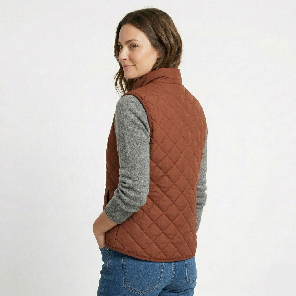 Chaleco Acolchado Rombo Women Terracota