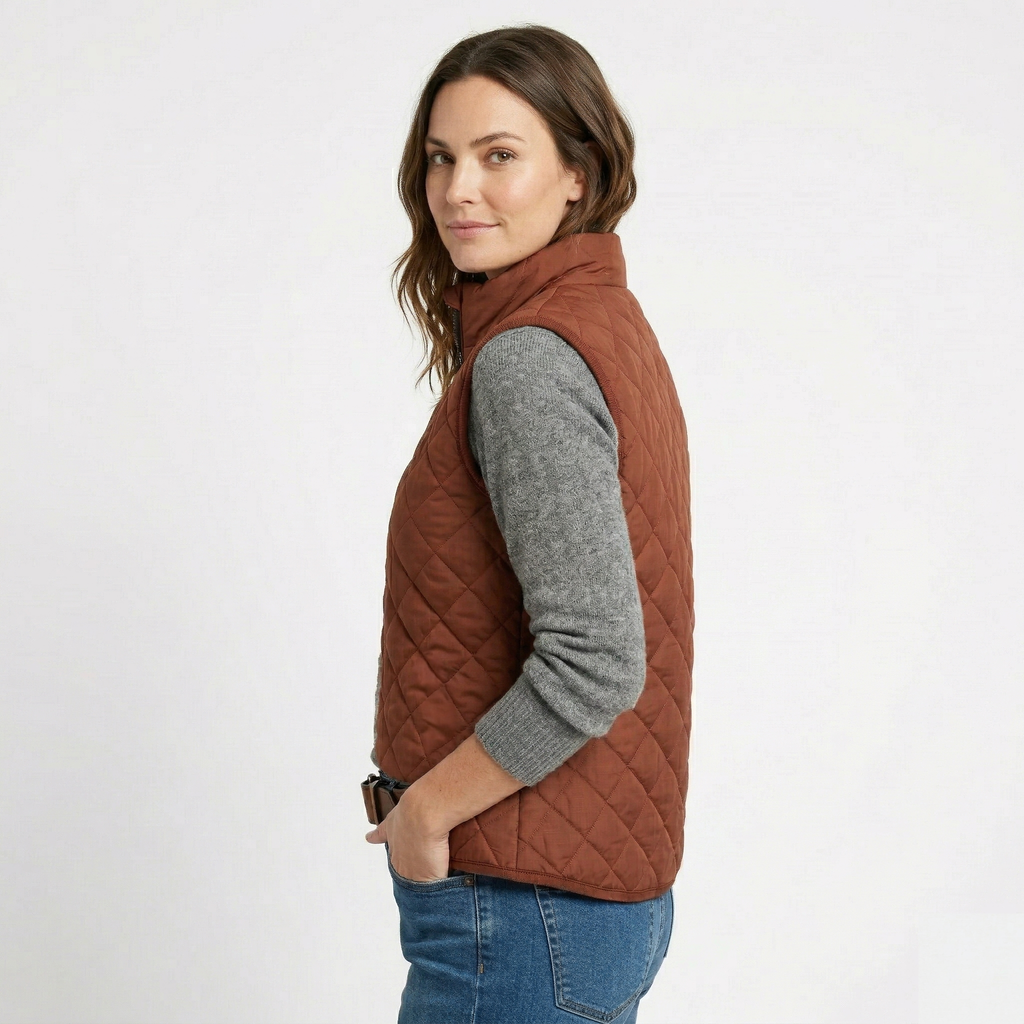 Chaleco Acolchado Rombo Women Terracota