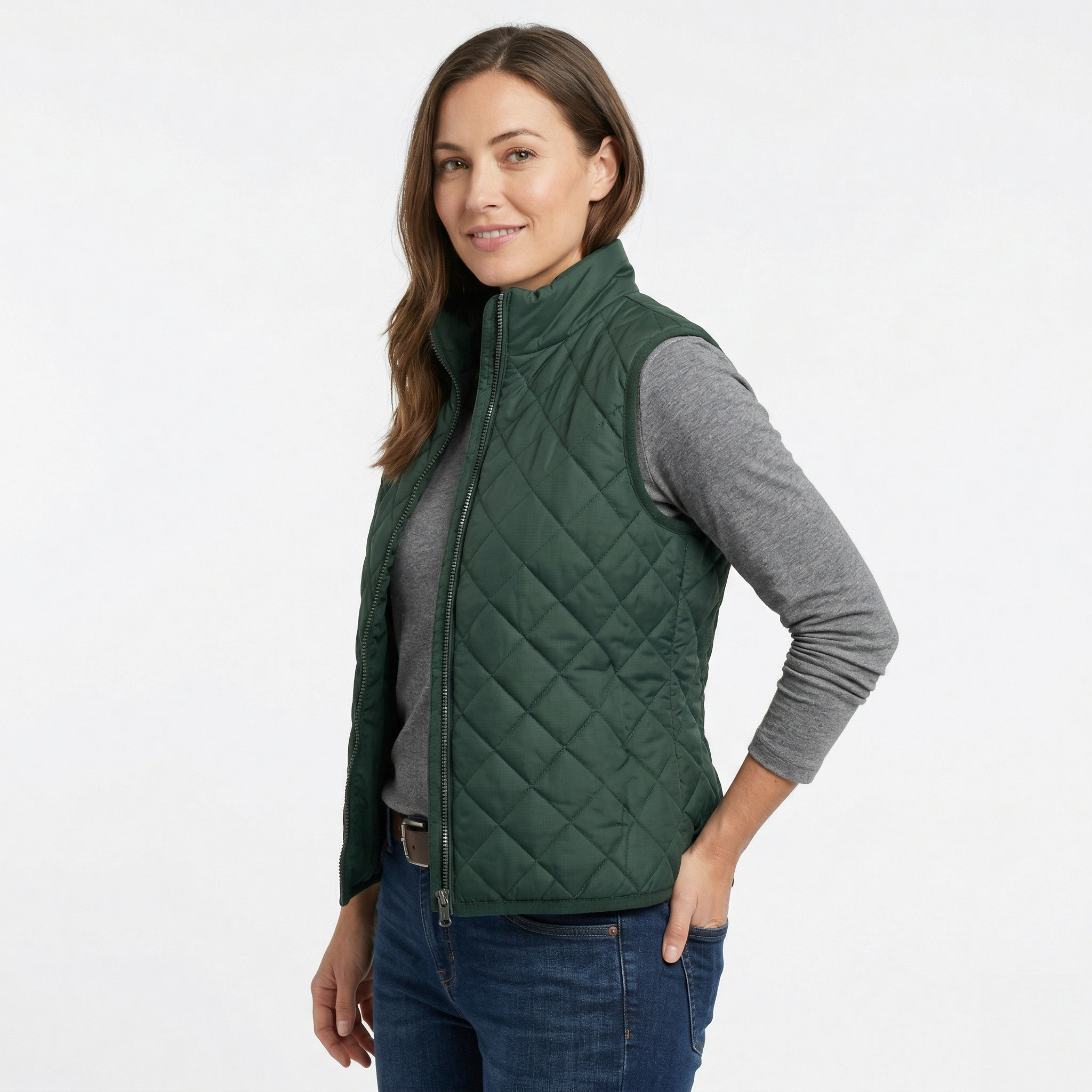 Chaleco Acolchado Rombo Women Green