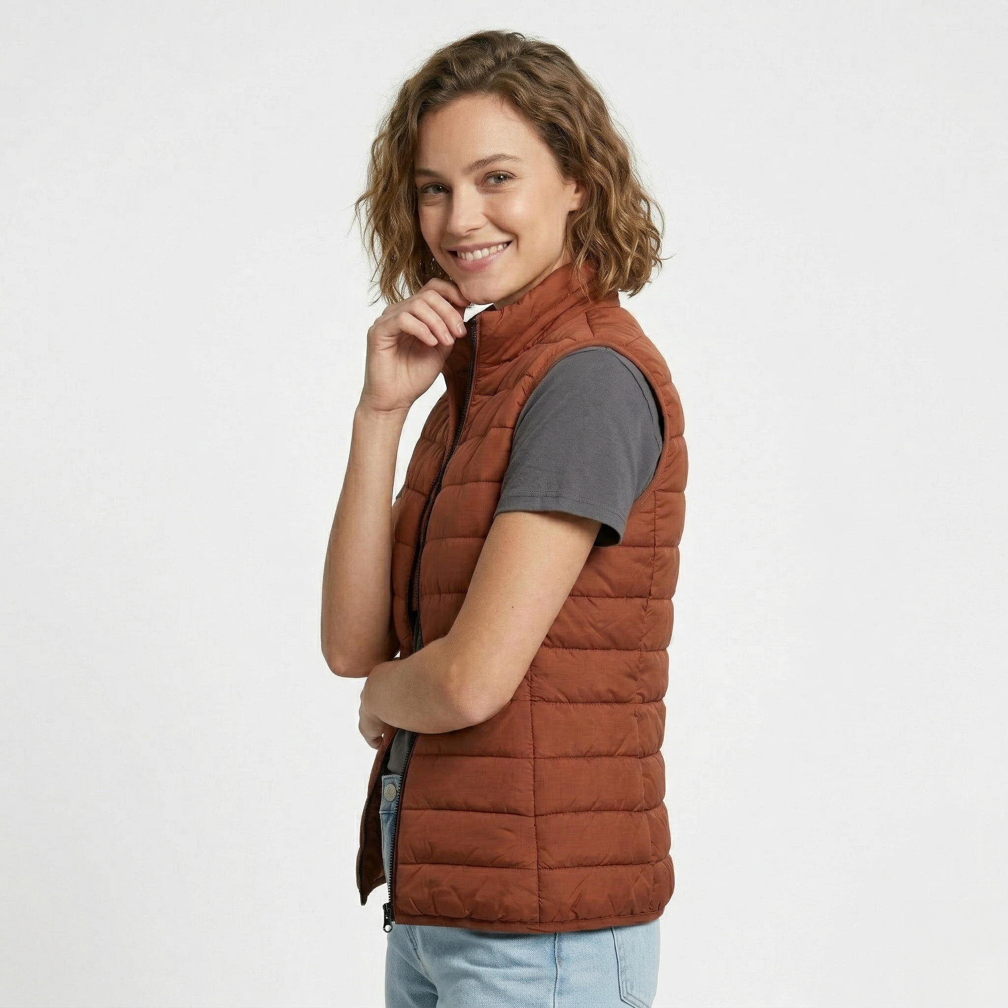 Chaleco Acolchado Women Terracota