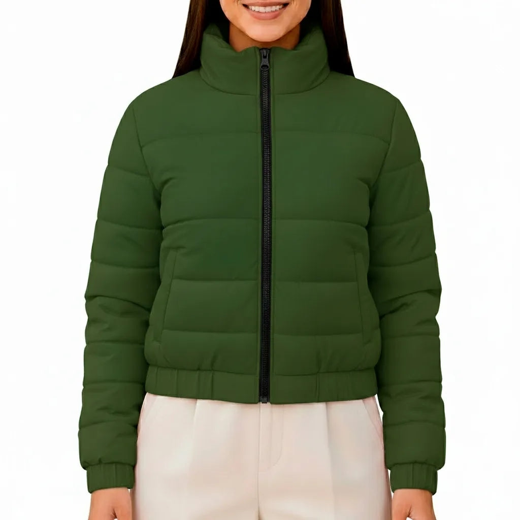 Chaqueta Acolchada Corta Women Green