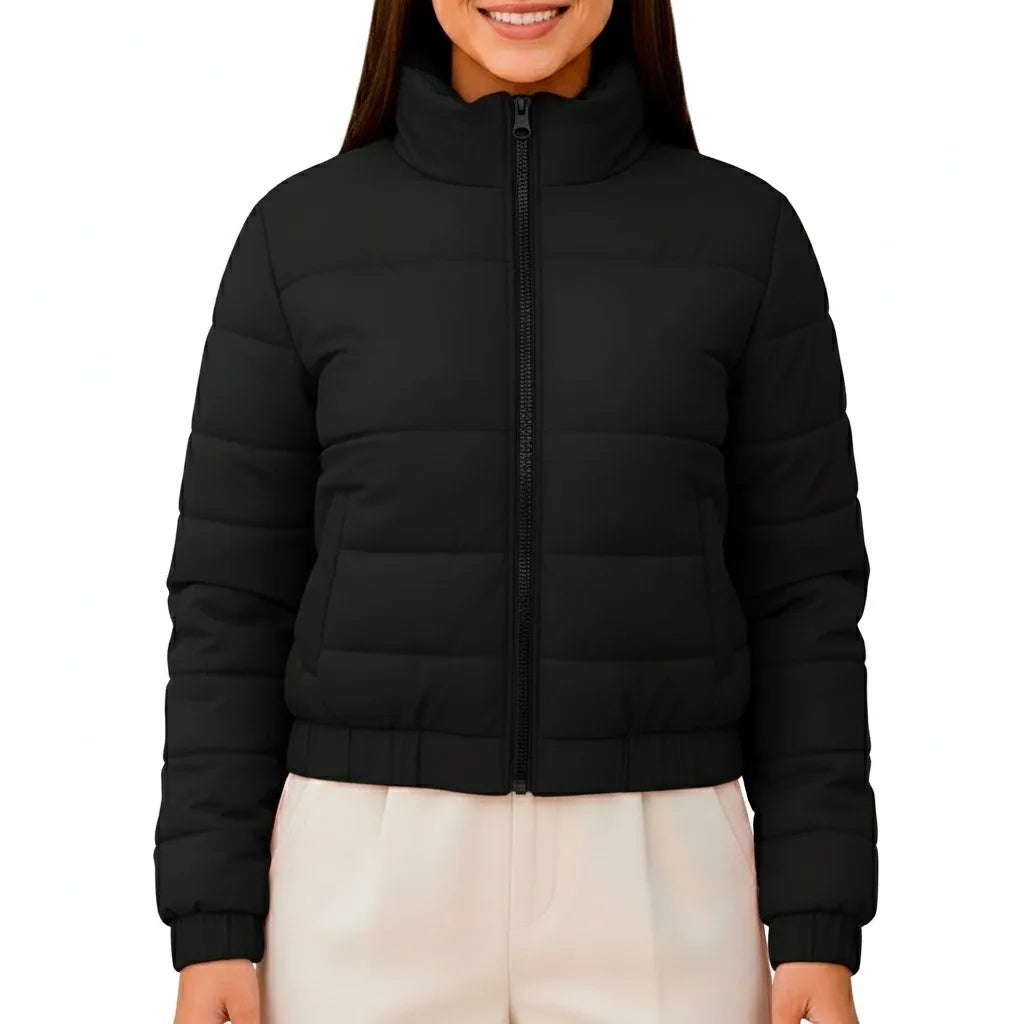 Chaqueta Acolchada Corta Women Black